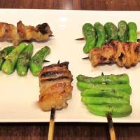Classic skewered chicken and vegetables Gallus