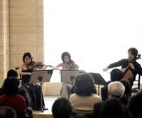 Spring session: Musicians play in Ueno Park last year. Ueno Park blooms with song
