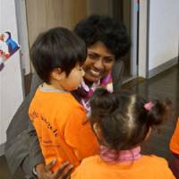 English-speaking angels: Jeevarani Angelina, who opened the Little Angels English Academy in 2004 talks to her students in English only. MELINDA JOE PHOTOS | WILL ROBB PHOTO