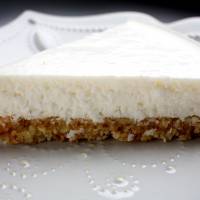 Light luxury: Coconut \'Cheesefake\' is considerably lighter but no less delicious than its cheesecake inspiration. | THE WASHINGTON POST