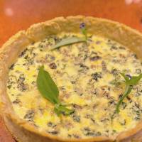 Eat local: Quiche with lamb\'s quarters, common mallow, Asiatic day-flowers and purslane. | THE WASHINGTON POST