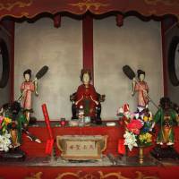 An image of sea goddess Mazu at one a shrine within the old Chinese settlement. | ALON ADIKA