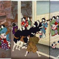 Plum parade: Yoshu Chikanobu\'s \"Excitement in the Main street of Shin-Yoshiwara\" (1888) | OTA MEMORIAL MUSEUM OF ART