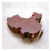 A search for humanity: Ai Weiwei\'s \"Map of China\" (2007) is made of heavy blocks of Tieli wood from demolished temples. Many of the artist\'s works use discarded materials from China\'s past. | MORI ART MUSEUM