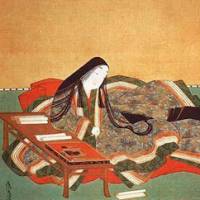 Mystery woman: A 17th-century painting of the author of the world\'s first novel, \"The Tale of Genji,\" at work on her masterpiece early in the 11th century. Though she is known to history as Murasaki Shikibu, that certainly wasn\'t her real name, and her true identity is now lost in the mists of time. | COURTESY OF THE EDO-TOKYO MUSEUM