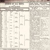 Line call: Coverage provided by The Japan Times, like this article from Aug. 11, 1921, now offers an important record of Karuizawa\'s venerable tennis tourney. | EDAN CORKILL PHOTOS