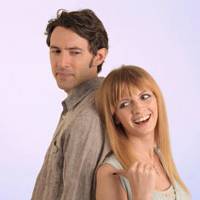 Be Yes!: \"English Teachers\" Ananda Jacobs and Jonathan Sherr pose in a publicity shot for the series, which starts Thursday. | AP PHOTO