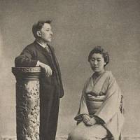 Home from home: Lafcadio Hearn (1850-1904) with his wife, Setsu, whom he met and married in Matsue, Shimane Prefecture. He subsequently became a naturalized Japanese and, as an author, the most famous foreign interpreter of his adopted homeland. | ALICE PULVERS ILLUSTRATIONS