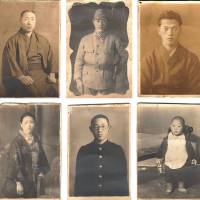 Memories of home: These photos were found by reader TT’s grandfather in a canister carried by an Imperial Japanese Army soldier who was killed in a gunbattle with U.S. forces in mountains near the Philippine capital, Manila, in 1944. TT would like to return the sword and these pictures to the late Japanese soldier’s family. Seeking to return the spoils of war