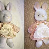 Bunnaissance: After a dose of Yoshinaga TLC, the distressed toy (left) is like new. | EDAN CORKILL PHOTOS