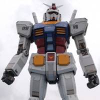 Immense: Gundam is helping to clean up Japan in preparation for the Olympics, which Japan hopes to host in 2016. | BRETT BULL PHOTOS