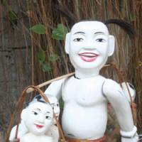 Trade tools: White wooden puppets belonging to the Thang Long Water Puppetry Theater will be used in one of several offerings during the Asian Performing Arts Festival being held in Tokyo. Theatrical productions and dance performances are also part of the five-day festival that picks up on themes from seven different countries. | KRIS KOSAKA PHOTO