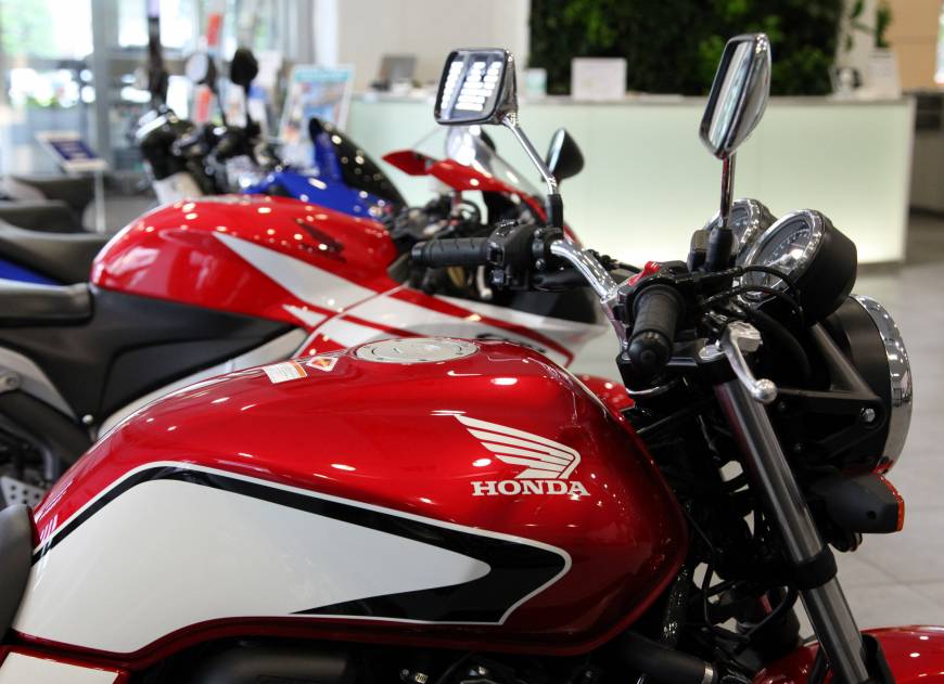 Small Sporty Motorcycles Hot Items In Demand Honda Motor Co Are Displayed At The Companys Headquarters