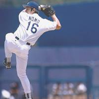 Trail blazer: Hideo Nomo, who left Nippon Pro Baseball to play for the Los Angeles Dodgers in 1995, was Japan\'s first international sporting star. | AP