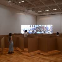 Aernout Mik\'s 2013 \"cardboard walls\" examines the lives of evacuees in more detail. The March 2011 disasters are still clear memories for many in the country and the triennale succeeds in addressing them. | TETSUO ITO