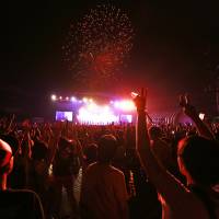 A fireworks display signaled a successful end to this year\'s Summer Sonic. | VIOLA KAM