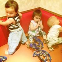 Singalong: A sound-proofed karaoke room is an ideal place to get together with friends when you all have hyperactive toddlers. Let your babies get loud at karaoke