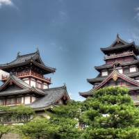 Nearby, visitors can also behold a replica of the castle of Toyotomi Hideyoshi, one of Japan\'s great unifiers, which is now sealed due to quake-safety concerns. | ALON ADIKA PHOTO
