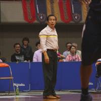 Big influence: Akita Northern Happinets coach Kazuo Nakamura mentored three current bj-league coaches when he guided the Hamamatsu Higashimikawa Phoenix. | KAZ NAGATSUKA