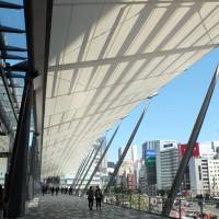East Japan Railway Co. offers a preview Wednesday of the GranRoof commercial complex outside the Yaesu Exit at JR Tokyo Station. The three-story complex featuring 15 restaurants and shops will open Friday. | SATOKO KAWASAKI