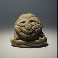 A Jomon stone sculpture from the Shirasaka site in Akita Prefecture. | TADAHIRO OGAWA