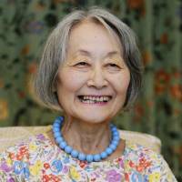 Fulfilling a dream: Mariko Hando, a granddaughter of novelist Natsume Soseki, is interviewed in Tokyo in July. | KYODO