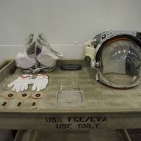 Suit up: Japanese astronaut Takuya Onishi is helped with his Extra Vehicular Activity suit last month inside the Neutral Buoyancy Laboratory at the Lyndon B. Johnson Space Center in Houston. | THE WASHINGTON POST