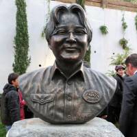 Son of Turkey: Atsushi Miyazaki\'s bust, which stands in a new park named in his honor, was unveiled Saturday at the opening ceremony for the facility. | KYODO