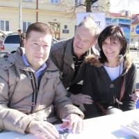 On the stump:  Tomio Okamura campaigns on Oct. 19 in Bene&#154;ov, 40 km south of Prague. Okamura\'s early life was split between Japan and Czechoslovakia. \"I fought racism by always trying to be better than those who spat at me because of my Caucasian-Asian origins,\" he says.  | COURTESY OF DAWN OF DIRECT DEMOCRACY