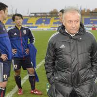 Vote of confidence: Japan manager Alberto Zaccheroni has been assured his position is not in jeopardy despite defeats to Serbia and Belarus over the past week. | KYODO