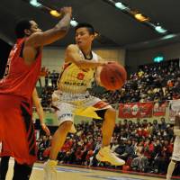 Stellar start: Akita Northern Happinets point guard Yuki Togashi is averaging a league-best 7.7 assists through seven games for the unbeaten Eastern Conference squad. | AKITA NORTHERN HAPPINETS/BJ-LEAGUE