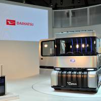 Daihatsu’s concept car FC Deck, which is equipped with liquid fuel cell and works as a power generator for home appliances. | YOSHIAKI MIURA PHOTO