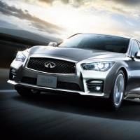 On the horizon: Nissan Motor Co.’s Skyline sedan is seen in this undated handout image released to the media Monday Skyline to be Infiniti debut car in Japan