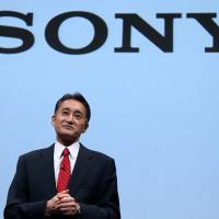 Taking action: Kazuo Hirai, president and CEO of Sony Corp., attends a news conference in Tokyo in May. Sony's Hirai plans $250 million in entertainment cuts