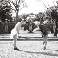 Magic moments: Kings Richard III (Ian McKellen) and Lear (Brian Cox) at the Imperial Palace during the Royal National Theatre’s 1990 season at the Tokyo Globe. Tokyo's 'fayrest that ever was'