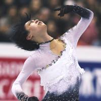 Yuzuru Hanyu performs at the Grand Prix Final in Fukuoka earlier this month.   | AP