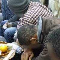 Safe haven: Asylum seekers in search of help wait in the JAR office in Shinjuku Ward, Tokyo. | JAPAN ASSOCIATION FOR REFUGEES