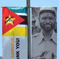 Symbol of strength: A bayoneted version of the AK-47 is on the Mozambique flag. | AFP-JIJI