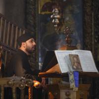 Homecoming: An Orthodox Christian prays during a Mass at the Church of the Nativity in Bethlehem on Friday. | AP
