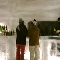On the rocks: Visitors to Furano Kan Kan Mura order drinks at the Snow Dome. | . © 2013 EX LION TAMER, INC.ALL RIGHTS RESERVED.