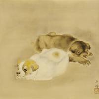 Nishiyama Suisho\'s Puppies\" (1958) | YAMATANE MUSEUM OF ART