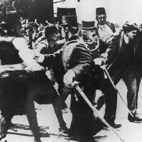 Triggerman: Police arrest Serbian nationalist Gavrilo Princip immediately after he assassinated Archduke Franz Ferdinand, the heir to the Austria-Hungary Empire, in Sarajevo on June 28, 1914. The event acted as a trigger for World War I. The outbreak of the Great War: 100 years on