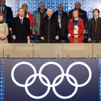 Russian President Vladimir Putin declares the Olympic games open Friday during the opening ceremony at the Fisht Olympic Stadium in Sochi, Russia. | AP
