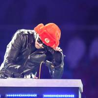 DJ Kto performs during the closing ceremony of the 2014 Winter Olympics.

 | AFP-JIJI