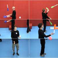 David Hockney\'s \"The Jugglers\" (June 24, 2012) | &#169; DAVID HOCKNEY/ COURTESY OF HOCKNEY PICTURES AND PACE GALLERY