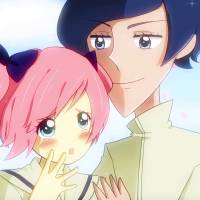 Tsumiki Domen, the heroine of \"Senpai Club,\" an animation by Make Babies, has a \"moment\" with a senpai (upperclassman) character.  |  © MAKE BABIES
