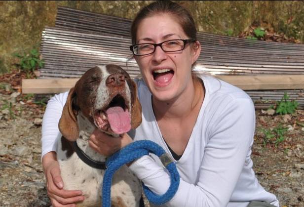Big hearts: Susan Mercer shares a moment with Dynamite, a resident of her animal shelter Heart Tokushima since 2009. Strays become woman's calling