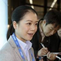 Smell the roses: Akiko Suzuki  plans to leave it all on the ice in her last Olympics. | KYODO