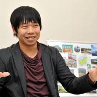 Cultural bridge: Yuki Nishida, a third-generation descendant of a former resident of Russian-held Kunashiri Island, is interviewed in Tokyo on Feb. 4. | YOSHIAKI MIURA