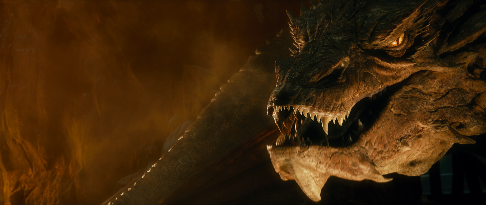 Enter the dragon: 'The Hobbit: The Desolation of Smaug' introduces the titular dragon character (voiced by Benedict Cumberbatch). | &#169; 2014 WARNER BROS. ENTERTAINMENT INC. AND METRO-GOLDWYN-MAYER PICTURES INC.